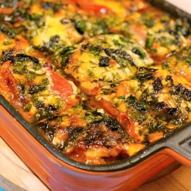 Շերտավոր խմորով և կարմիր լոբով ուտեստ